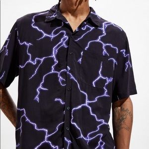NWOT Graphic Button Down Tee Shirt